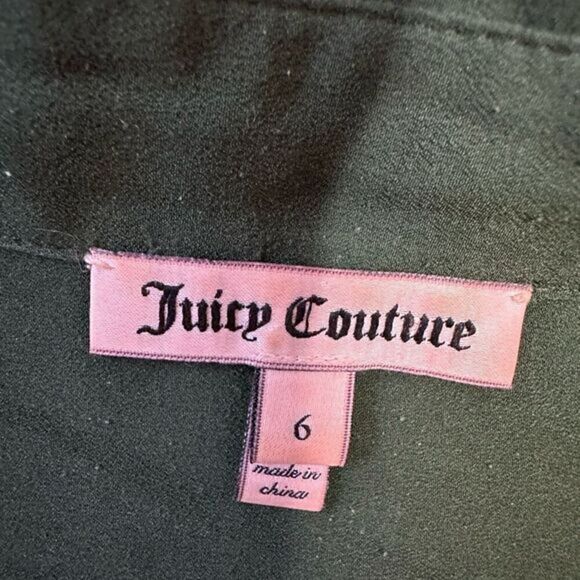 Juicy green! Juicy Couture dark green button down shirt with gold buttons - Picture 6 of 9